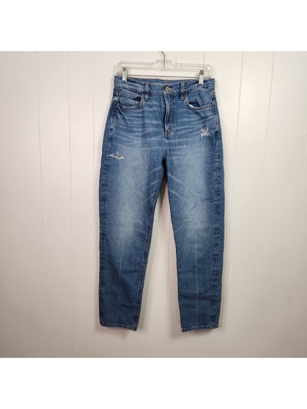 American Eagle AEO Mom Jeans Stretch Cotton High Waisted Rise 90s Size 4 Denim - Picture 3 of 12